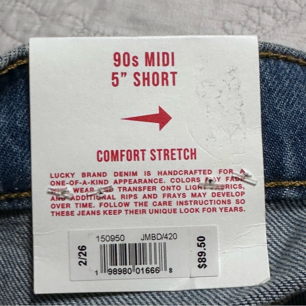 Grateful Dead x Lucky Brand NEW Women’s 90s Midi Jean Shorts Embroidered Rock - Picture 9 of 12
